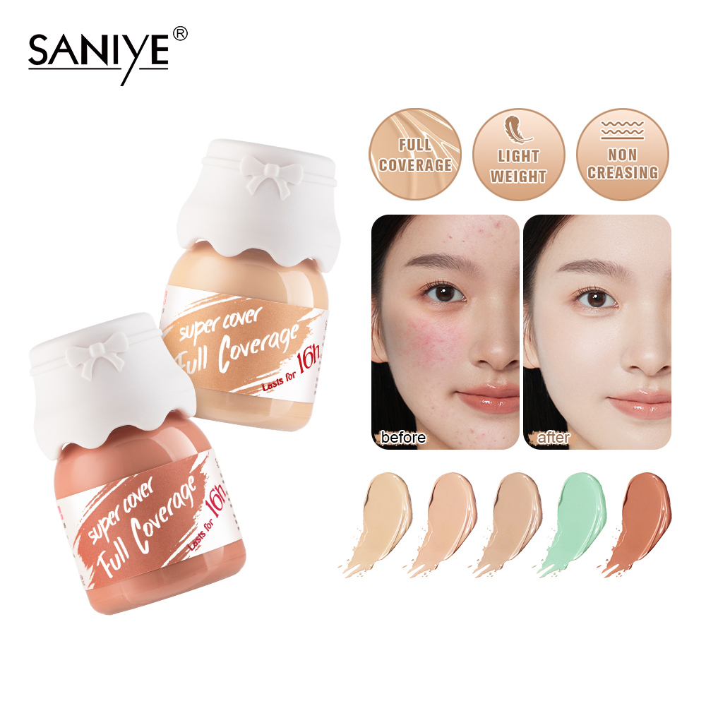 Saniye คอนซีลเลอร์เนื้อลิขวิด ปกปิดสูง น่ารัก ติดทนนาน 15 มล. R8046