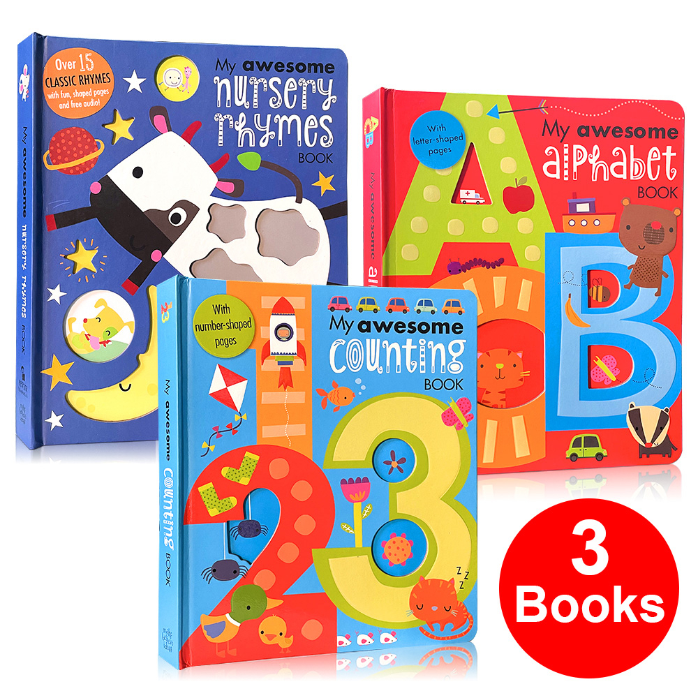 My Awesome หนังสือตัวอักษร 1-20 ABC ของเล่นเสริมการเรียนรู้เด็ก
