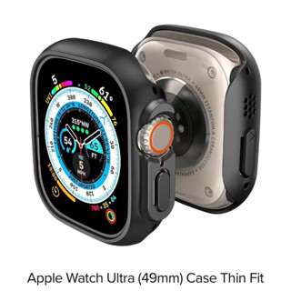 Spigen เคส PC แบบแข็ง บางพิเศษ สีเมทัลลิก สําหรับ Apple Watch Series 7 6 SE 5 4 (41 มม. 45 มม. 44 มม. 40 มม.) Ultra 49 มม.