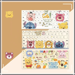 Winnie the Pooh &amp; Lotso MacBook Keyboard cover For New M2 Air13 M1 A2179 A2337  Pro13 touch bar A1932 A1466 cartoon cover A1708 Pro13（A2251/A2289/A2338）waterproof Keyboard case