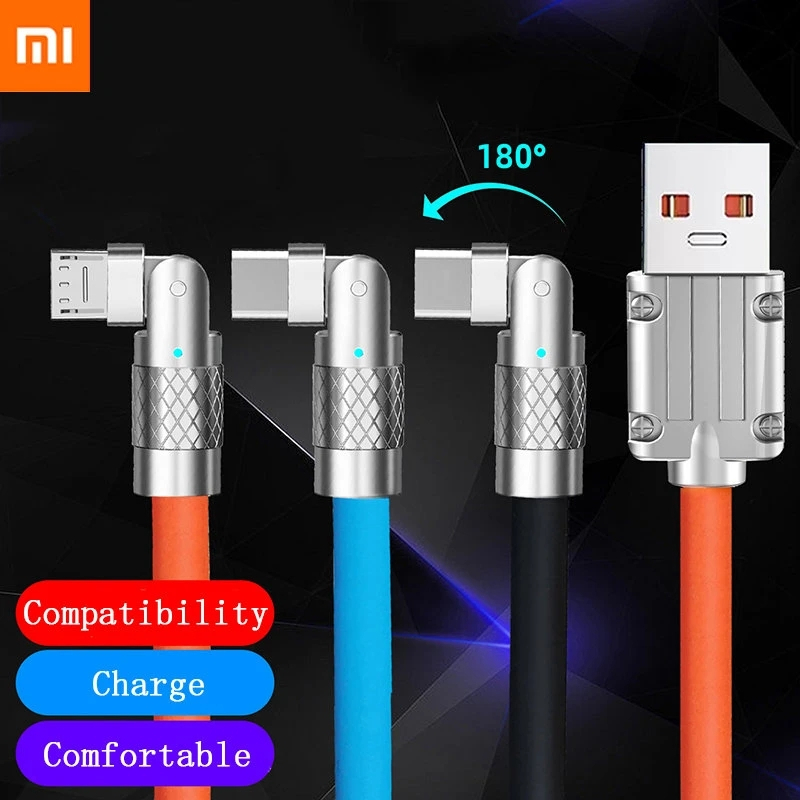 Cables, Chargers & Converters 46 บาท สายชาร์จโทรศัพท์มือถือ type-c หมุนได้ ชาร์จเร็ว สําหรับ Apple iphone14 Huawei Xiaomi Mobile & Gadgets