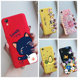 Oppo A37 A37f A37fw A37m เคสกันกระแทก การ์ตูนน่ารัก ดอกไม้ ทาสี ซิลิโคน นิ่ม เคส