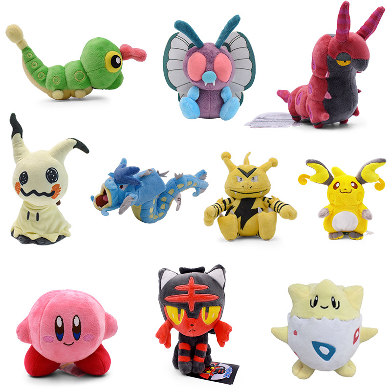 ตุ๊กตายัดนุ่น อนิเมะ Pokemon Kirby Charizard Gyarados Togepi Litten Lucario Mimi