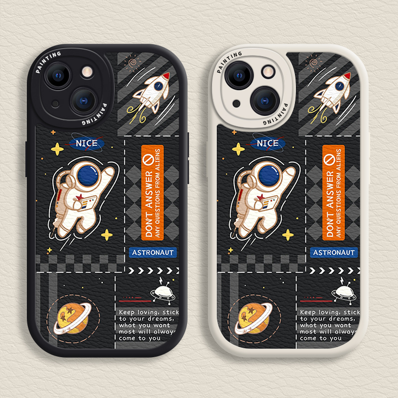 เคสโทรศัพท์มือถือแบบนิ่ม ลายนักบินอวกาศ สําหรับ iPhone 14 13 12 11 Promax 6 7 8 Plus X XR Xs Max