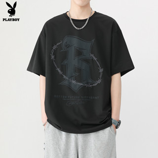 Playboy ฤดูร้อนใหม่แฟชั่นเยาวชนแขนสั้นเสื้อยืด