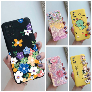 เคสโทรศัพท์มือถือ ซิลิโคนนิ่ม TPU ลายการ์ตูนดอกไม้น่ารัก สีแคนดี้ สําหรับ OPPO A52 A72 A92 CPH2061 CPH2067 CPH2059