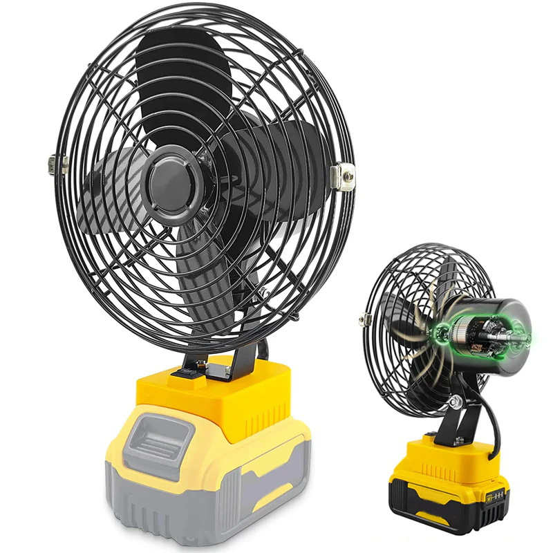 แบบพกพา Workshop Jobsite พัดลมสําหรับ Dewalt 20V MAX Li-Ion Flexvolt แบตเตอรี่ DCB200 DCB201 ไร้สายเครื่องมือเปลือยมุมปรับ