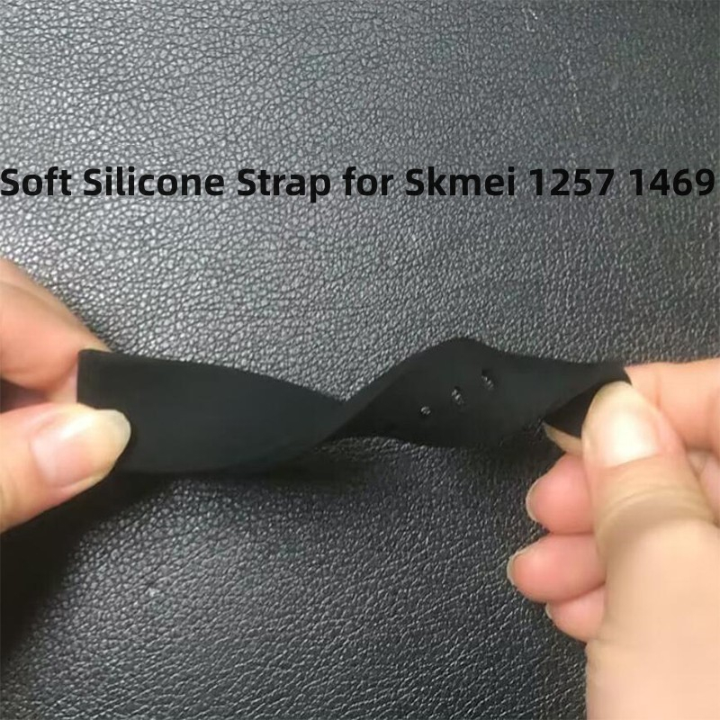 สายนาฬิกาข้อมือซิลิโคน แบบนิ่ม ขนาด 24 มม. สีดํา สีเขียว สีฟ้า สําหรับ Skmei 1257 1469 1549 1564