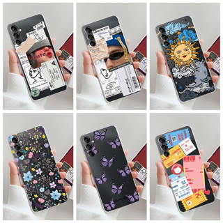 เคสโทรศัพท์มือถือแบบนิ่ม TPU ใส ลายฉลากศิลปะ แฟชั่น สําหรับ Samsung Galaxy A24 4G 2023 A24 A 24