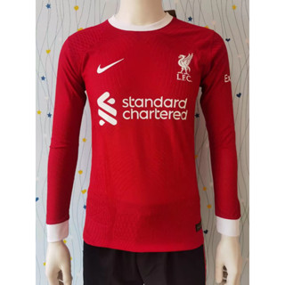 เสื้อกีฬาแขนยาว ลายทีมชาติฟุตบอล Liverpool 23-24 ชุดเหย้า สําหรับผู้ชาย ไซซ์ S - 2XL