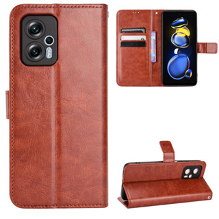 เคสโทรศัพท์มือถือหนัง ฝาพับ พร้อมช่องใส่บัตร สําหรับ Xiaomi Redmi Note 12T Pro 5G Note 12TPro 5G