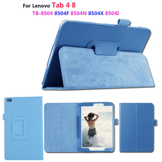 PU Leather Case Flip Stand Cove For Lenovo Tab 4 8 Cover Protector Tab4 8.0 Casing TB-8504 8504F 8504N 8504X 8504I Shockproof Stand Case