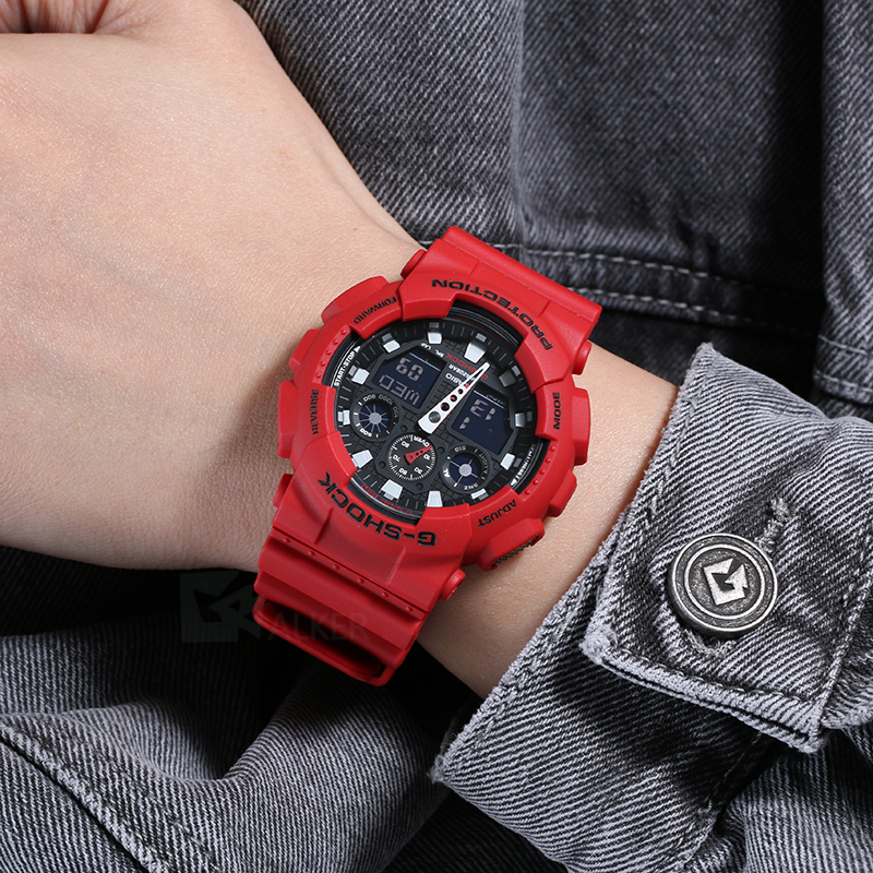 นาฬิกาผู้ชาย นาฬิกาควอทซ์กันน้ํา GA-100B-4A GA110 Series นาฬิกาสปอร์ต