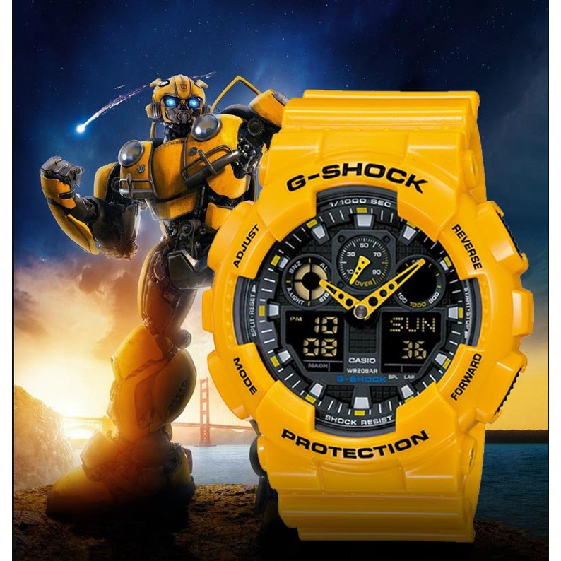 นาฬิกาผู้ชาย นาฬิกาควอทซ์กันน้ํา GA-100B-4A GA110 Series นาฬิกาสปอร์ต