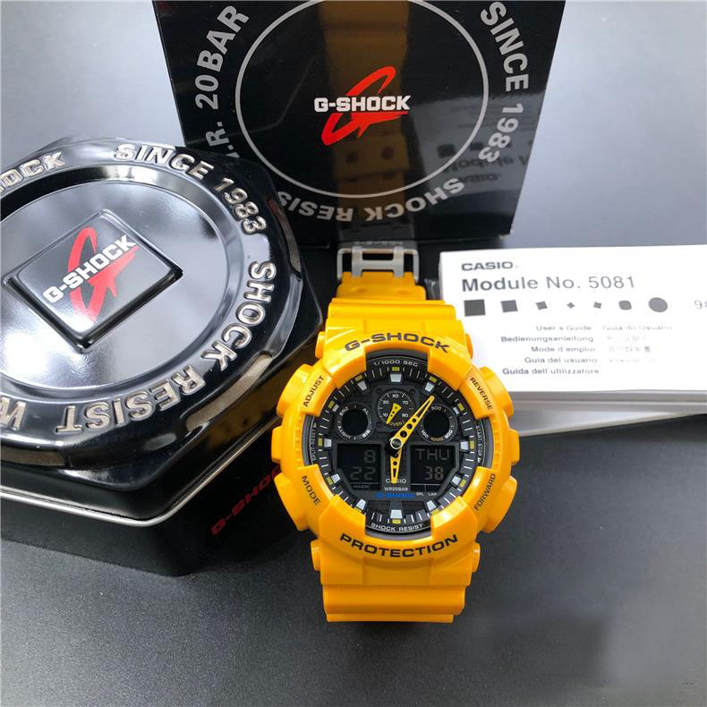 นาฬิกาผู้ชาย นาฬิกาควอทซ์กันน้ํา GA-100B-4A GA110 Series นาฬิกาสปอร์ต
