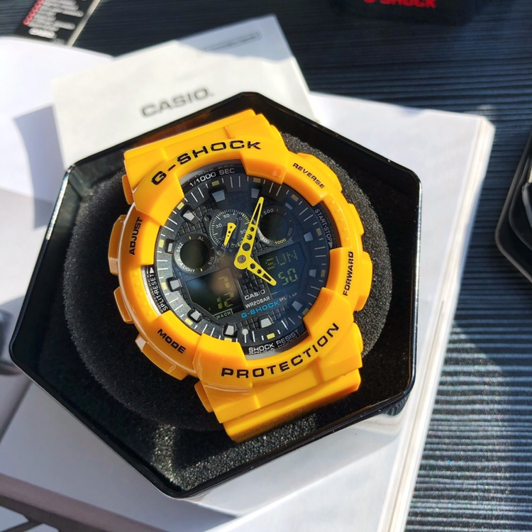 นาฬิกาผู้ชาย นาฬิกาควอทซ์กันน้ํา GA-100B-4A GA110 Series นาฬิกาสปอร์ต