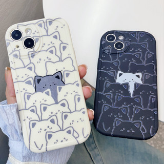 เคส Vivo Y35 Y21 Y16 Y22 Y12i Y17 V23 Y1S Y15s Y33S Y33T Y20i Y12 Y15 Y91 Y21S Y15A Y93 Y20 Y95Y21A Y11 Y31 Y91C Y53s Y21T Y30 Y51 Y01 Y50 Y51A เคสมือถือซัมซุง การ์ตูนคู่เต็มหน้าจอแมวน่ารัก เคสโทรศัพท์มือถือ