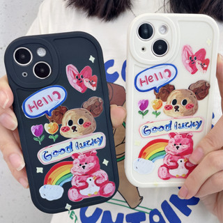 เคส Vivo Y35 Y21 Y16 Y22 Y12i Y17 V23 Y1S Y15s Y33S Y33T Y20i Y12 Y15 Y91 Y21S Y15A Y93 Y20 Y95Y21A Y11 Y31 Y91C Y53s Y21T Y30 Y51 Y01 Y50 Y51A เคสมือถือซัมซุง การ์ตูนคู่รักสร้างสรรค์เส้นขยุกขยิก เคสโทรศัพท์มือถือ