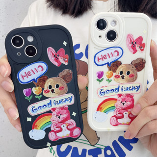 เคส Samsung A14 A04 A12 A73 A53 A52 A52S A33 A32 A23 A72 A22 A13 4G 5G A03S A02S A11 A02 A03 A51 A50 A50S A30S A20 A30 A20S A10S A21S M12 M22 M32 M11 M02 เคสมือถือซัมซุง การ์ตูนคู่รักสร้างสรรค์เส้นขยุกขยิก เคสโทรศัพท์มือถือ