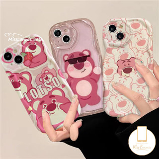 เคสโทรศัพท์มือถือนิ่ม ขอบโค้ง ลายหมีสตรอเบอร์รี่น่ารัก 3D แวววาว สําหรับ Oppo A95 A17 A15s A5 A5s A31 A9 A54 A16k A1K A52 A57 A76 A96 A77 A17K A15 A77S A7 A16 A74 A16s A12 A53 A55 A3s