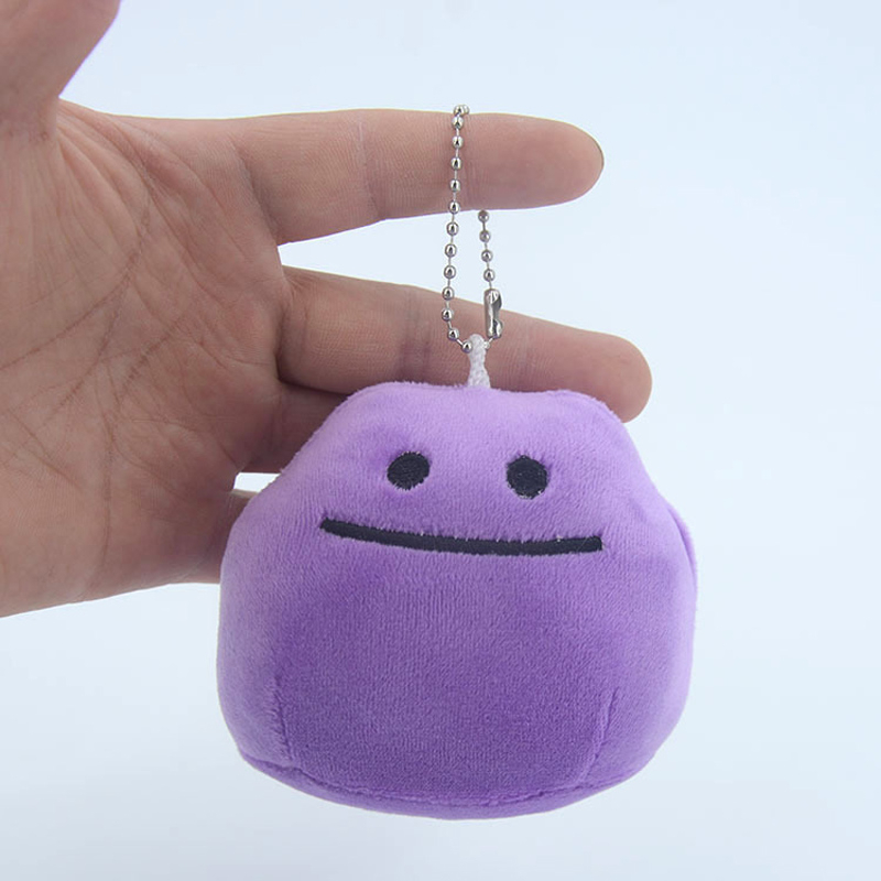 10 ซม.อะนิเมะ Ditto จี้ Key chain รุ่น Q Mini ของเล่นตุ๊กตาตุ๊กตานุ่มสําหรับเด็กวันเกิดคริสต์มาสของข