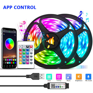 แถบไฟแบ็คไลท์ไดโอด Led 5V RGB USB 5 V PC TV 2835 1 เมตร 2 เมตร 3 เมตร 4 เมตร 5 เมตร 5V