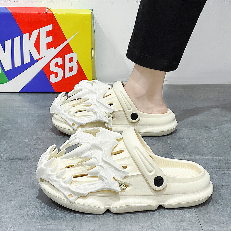 38-45 ขนาดฤดูร้อน Venom Hole หนาSoled ความสูงแฟชั่น All-Match กีฬาในร่มกลางแจ้งอินเทรนด์รองเท้าแตะ Slipp - รูปที่ 5