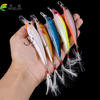 Hengjia 1pcs 11cm/14g เหยื่อตกปลาเหมือนจริง เหยื่อตกปลาพลาสติกแข็ง Minnow Lifelike Fishing Lure Artificial Tackle