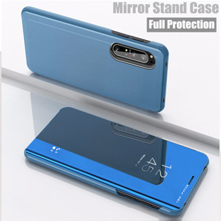 Flip Stand Mirror Phone Case For Sony Xperia 1 5 10 II Plus XZ4 XZ5 Cover