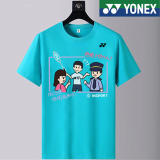 ใหม่ Yonex ชุดเสื้อยืดแขนสั้น แห้งเร็ว สําหรับผู้ชายและผู้หญิง เหมาะกับการเล่นกีฬา เทนนิส แบดมินตัน 2023