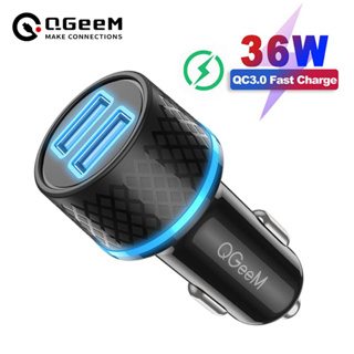 Qgeem อะแดปเตอร์ชาร์จ USB 36W ชาร์จเร็ว สําหรับ iPhone 13 12 Pro 11 Max Mini Dual USB สําหรับ Xiaomi