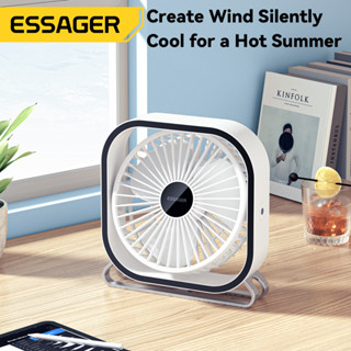 Essager 360° พัดลมตั้งโต๊ะ Usb 3 ความเร็ว สามารถปรับได้ ขนาดเล็ก