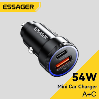 Essager ที่ชาร์จในรถยนต์ USB Type C 54W 12-24V รองรับ QC PD 3.0 สําหรับรถยนต์ รถบรรทุก