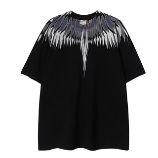 ✨✨เสื้อยืดแขนสั้น ผ้าฝ้าย พิมพ์ลายปีกป่า MB สีขาว และสีดํา พลัสไซซ์ S-XXL