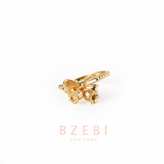 Bzebi แหวนทอง ผีเสื้อ สแตนเลส ทองคํา jewelry เครื่องประดับ สามารถปรับได้ แฟชั่นเรียบง่าย สําหรับผู้หญิง 397r