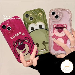 เคสโทรศัพท์มือถือแบบนิ่ม Tpu กันกระแทก ลายการ์ตูนไดโนเสาร์น้อยน่ารัก 3D ขอบโค้ง แวววาว สําหรับ IPhone 11 12 13 14 15 Pro Max XR X 15 7 8 6s 6 Plus XS Max SE 2020