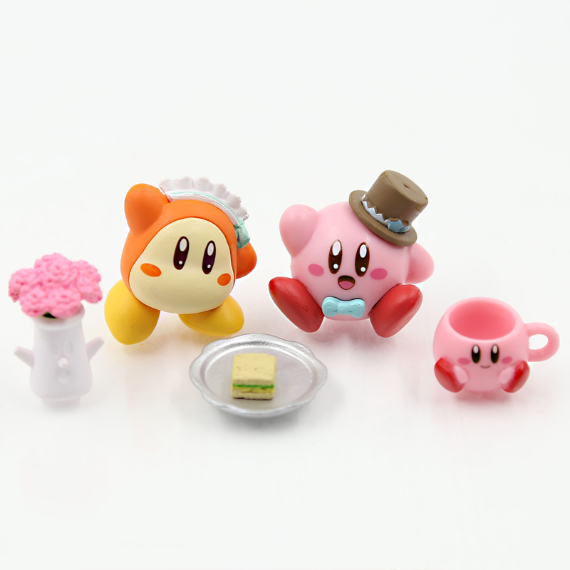 โมเดลฟิกเกอร์ PVC รูปการ์ตูน Takara Tomy Game Kirby's Dream Land Waddle Dee Kirby Q Version ขนาดเล็ก