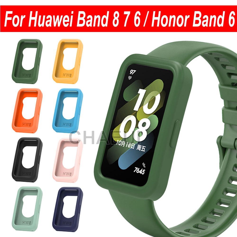 เคสซิลิโคนป้องกันอุปกรณ์เสริมเปลือกนุ่มสําหรับ Huawei Band 6 7 8 9 10 11 Pro / Honor Band 7 6