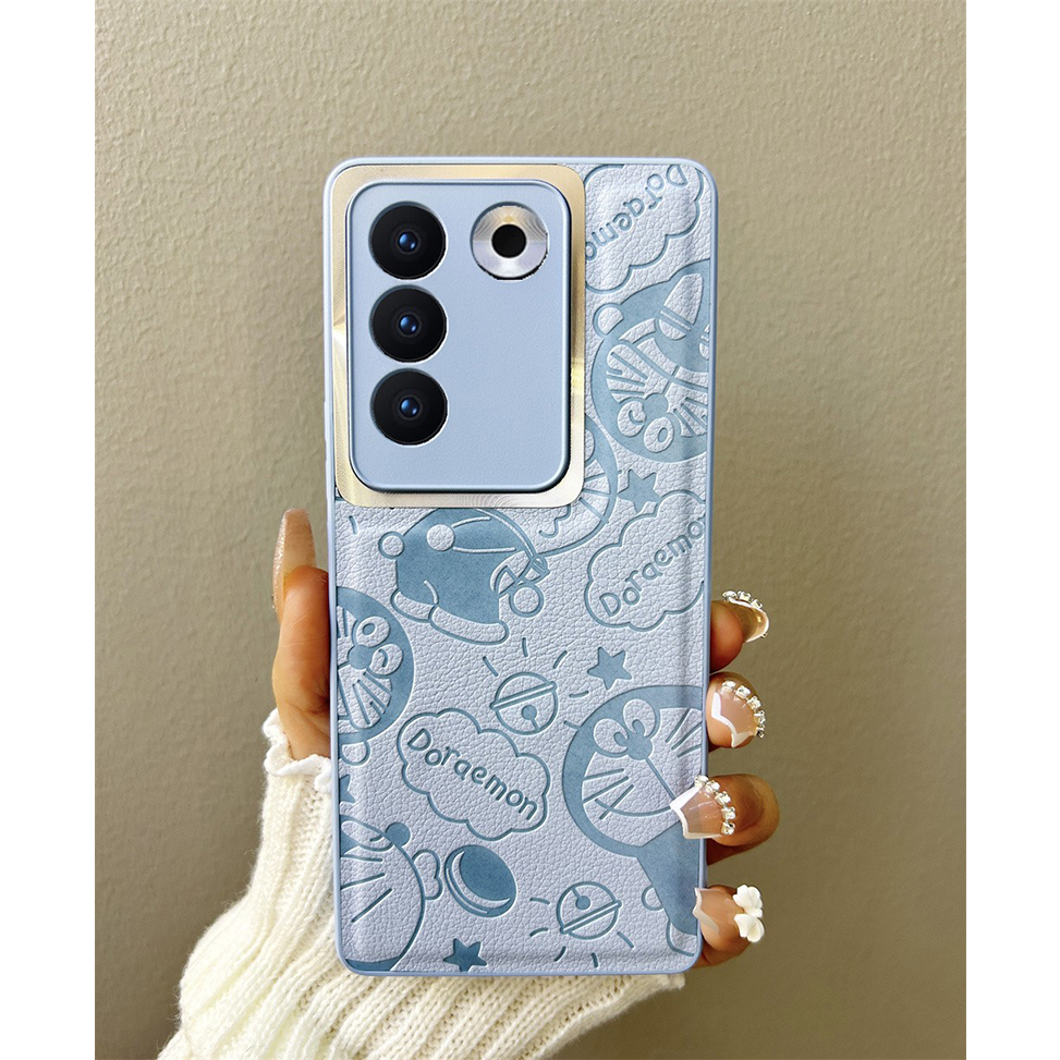 เคสโทรศัพท์มือถือหนัง แบบแข็ง ลายแมว สําหรับ Vivo V27 V27e V25 Pro 5G Ultra