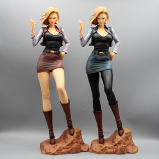 โมเดลตุ๊กตาฟิกเกอร์ Dragon Ball Z Super Saiya Android 18 GK PVC ขนาด 44 ซม. ของเล่นสําหรับเด็ก