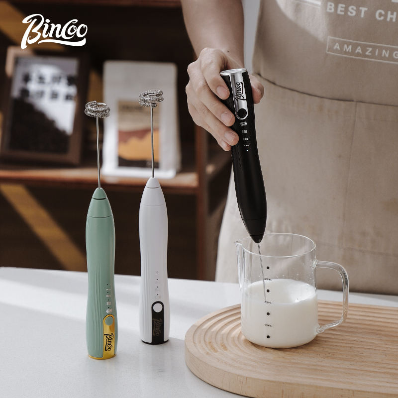 Bincoo เครื่องตีฟองนมไฟฟ้าในครัวเรือนมือถือกาแฟ Frother สําหรับคั่วกาแฟ