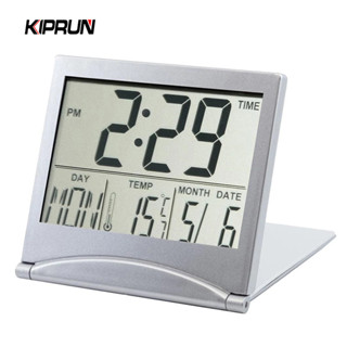 Kiprun นาฬิกาปลุกดิจิทัล หน้าจอ LCD พับได้ ขนาดเล็ก สําหรับต…