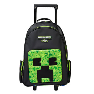 Smiggle Minecraft กระเป๋าเป้สะพายหลัง พร้อมล้อเลื่อน