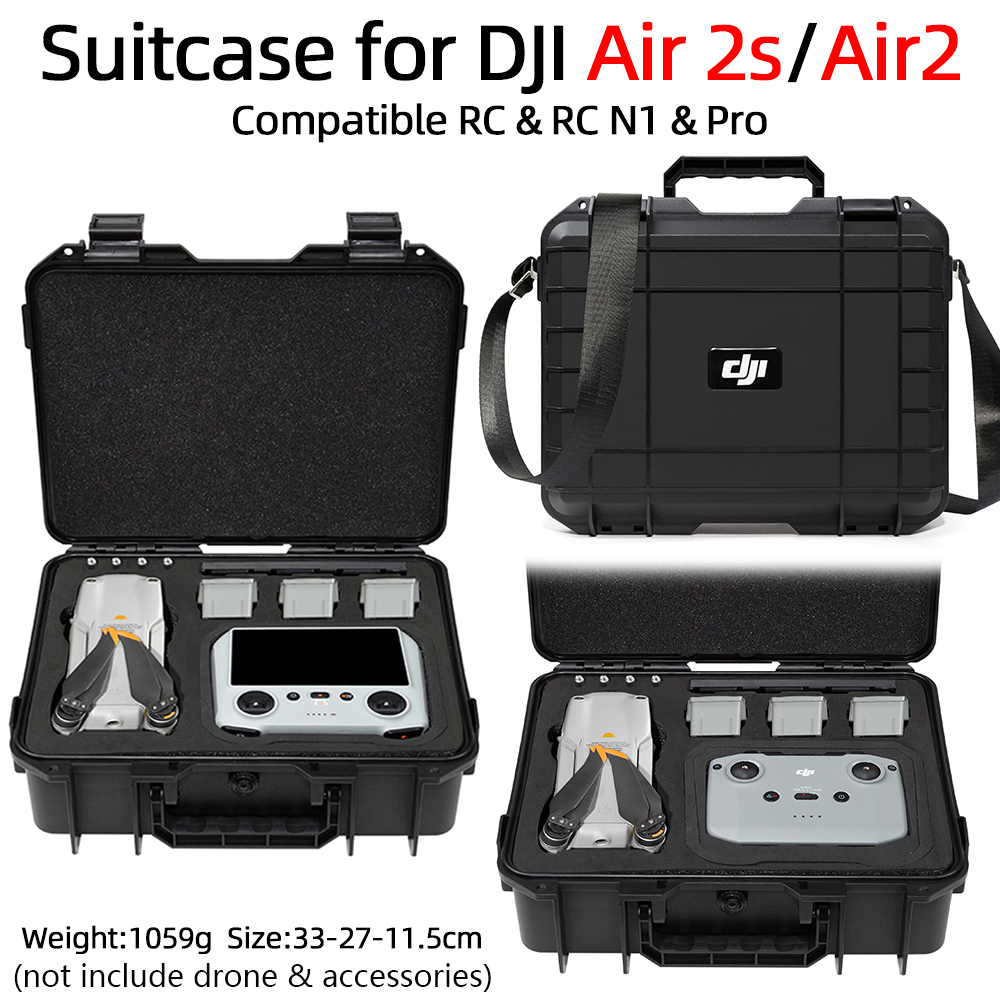 เคสกระเป๋าเดินทาง ABS พร้อมรีโมตคอนโทรล แบบพกพา สําหรับ DJI Air 2S Mavic Air 2
