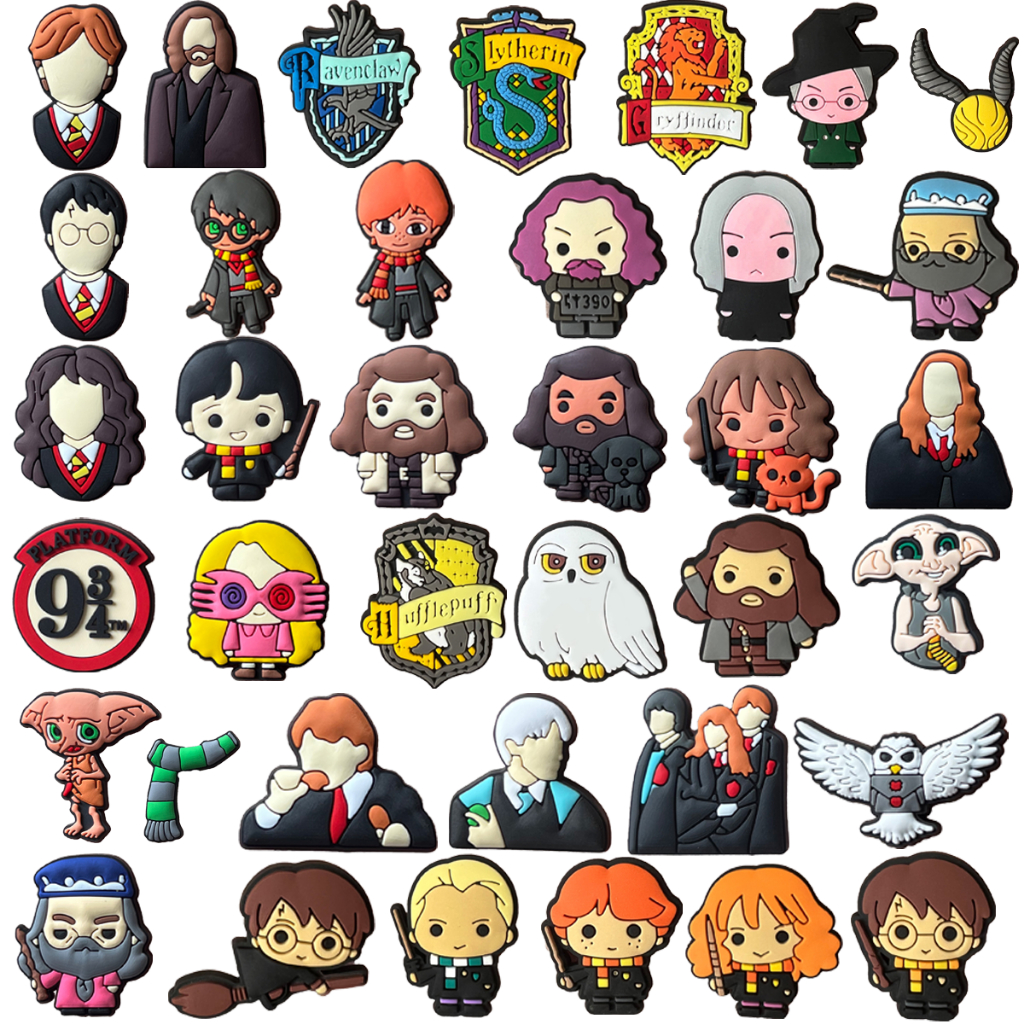 ร้อน 1 ชิ้น Harry Potter Magic Academy รองเท้า Charms การ์ตูน Pin Aceessories รองเท้าแตะ diy ตกแต่งเด็กของขวัญ