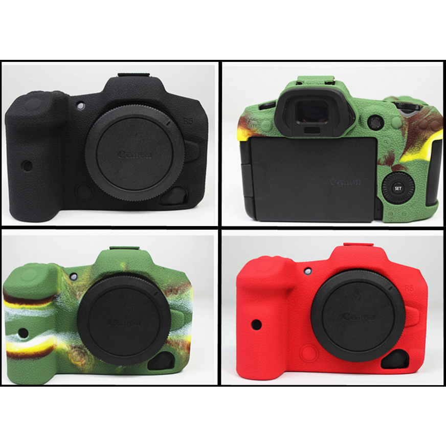 Canon R6 R6II ยางซิลิโคนนุ่มกล้องฝาครอบกรงที่ถอดออกได้ป้องกัน DSLR Skin Protector สําหรับ Canon R6 M