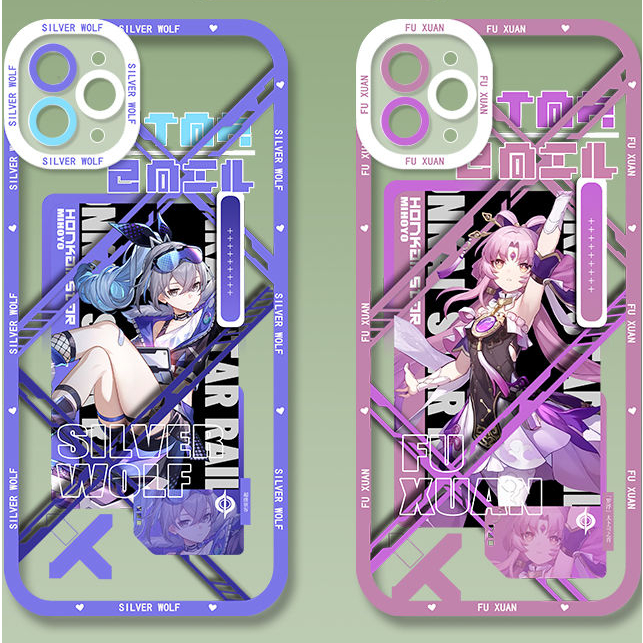 Silver Wolf phone case Honkai: Star Rail Luocha Transparent shell Kafka anime Qingque animation Ting