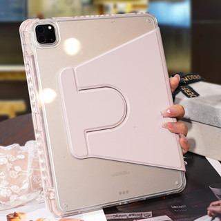 เคสอะคริลิคแข็ง หมุนได้ 360 องศา พร้อมช่องใส่ปากกา สําหรับ ipad Air 4 5 10.9 Pro 11 ipad Pro 12.9 ipad 9th gen 10th gen 8th 7th 10.2 Pro10.5 6th 9.7 Air 3 air2 1