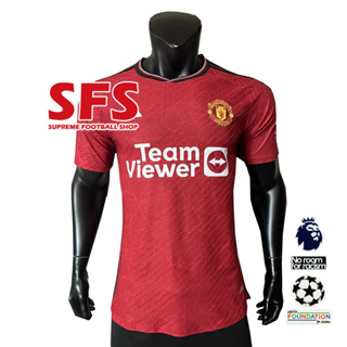 【SFS】เสื้อกีฬาแขนสั้น ลายทีมชาติฟุตบอล MU 23-24 ชุดเหย้า คุณภาพสูง ไซซ์ S-2XL