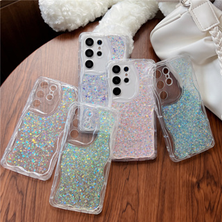 แวววาว ดวงดาว รอยสักครีม ซองโทรศัพท์ Samsung Galaxy S23 Ultra S23 Plus S23 S22 Ultra S22 Plus S22 S21Ultra S21Plus S21+ Case เคสโทรศัพท์ใหม่ ซิลิโคนอ่อนนุ่มป้องกันการตก เคสมือถือซัมซุง